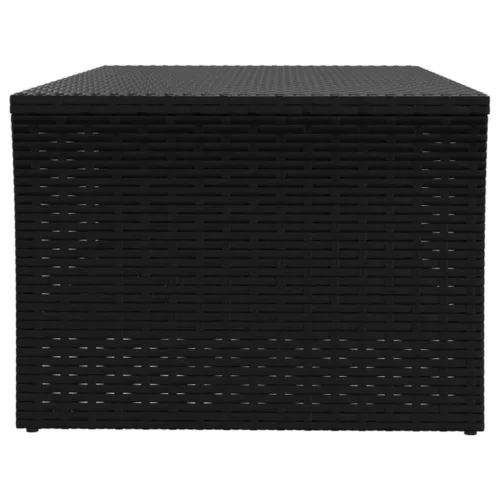  fekete polyrattan dohányzóasztal 100 x 50 x 40 cm