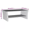  fekete polyrattan dohányzóasztal 100 x 50 x 40 cm