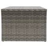  szürke polyrattan dohányzóasztal 100 x 50 x 40 cm