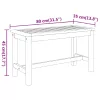  tömör akácfa kerti pad 80 x 35 x 45 cm