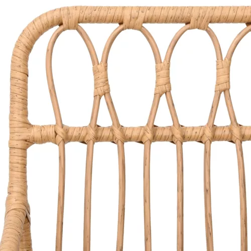  2 db fekete PE rattan karfás kerti szék 56 x 64 x 80 cm