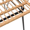  2 db fekete PE rattan karfás kerti szék 56 x 64 x 80 cm