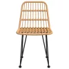  2 db polietilén rattan kerti szék 48 x 62 x 84 cm