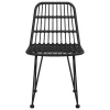  2 db fekete polietilén rattan kerti szék 48 x 62 x 84 cm