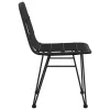  2 db fekete polietilén rattan kerti szék 48 x 62 x 84 cm
