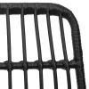  2 db fekete polietilén rattan kerti szék 48 x 62 x 84 cm