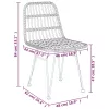  2 db fekete polietilén rattan kerti szék 48 x 62 x 84 cm