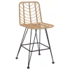  2 db bárszék polietilén rattan és acél 45 x 56 x 103,5 cm
