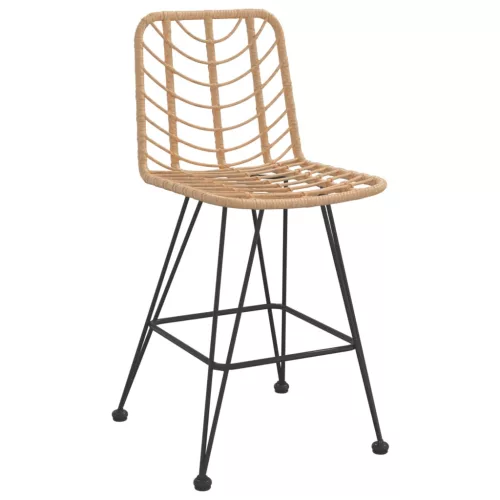  2 db bárszék polietilén rattan és acél 45 x 56 x 103,5 cm