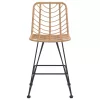 2 db bárszék polietilén rattan és acél 45 x 56 x 103,5 cm