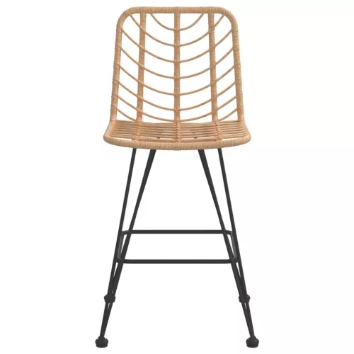  2 db bárszék polietilén rattan és acél 45 x 56 x 103,5 cm