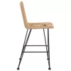  2 db bárszék polietilén rattan és acél 45 x 56 x 103,5 cm