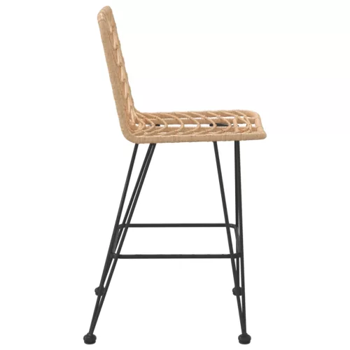  2 db bárszék polietilén rattan és acél 45 x 56 x 103,5 cm