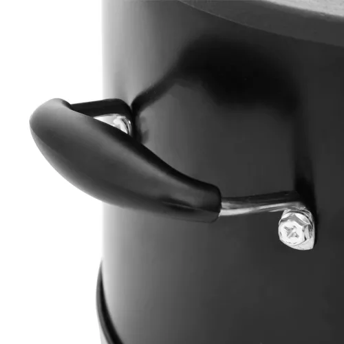  fekete fém fatüzelésű kempingtűzhely 36 x 26 x 22,5 cm