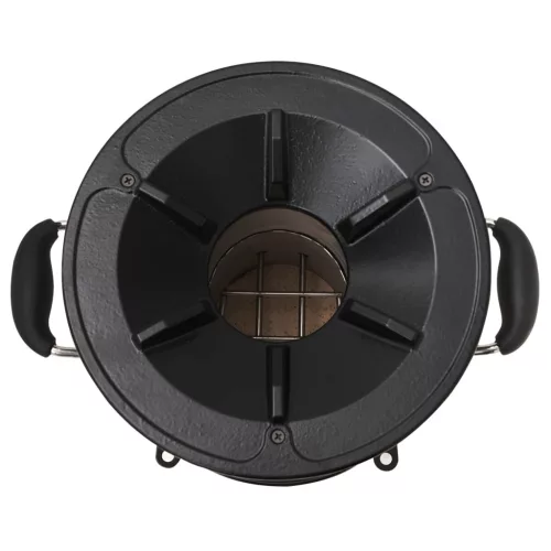  ezüstszínű acél fatüzelésű kempingtűzhely 45,5 x 33 x 25,5 cm