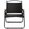  2 db fekete oxford szövet camping szék 54 x 43 x 59 cm