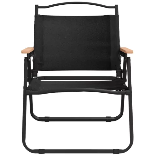  2 db fekete oxford szövet camping szék 54 x 43 x 59 cm