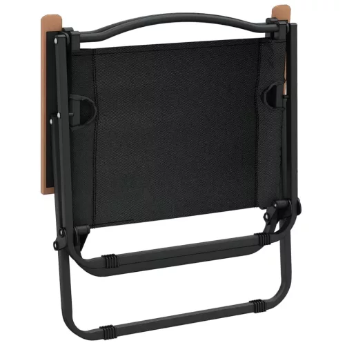  2 db fekete oxford szövet camping szék 54 x 43 x 59 cm