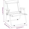  2 db fekete oxford szövet camping szék 54 x 43 x 59 cm