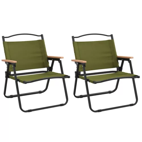  2 db zöld oxford szövet camping szék 54 x 43 x 59 cm