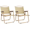  2 db bézs oxford szövet camping szék 54 x 55 x 78 cm