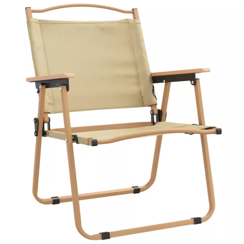  2 db bézs oxford szövet camping szék 54 x 55 x 78 cm