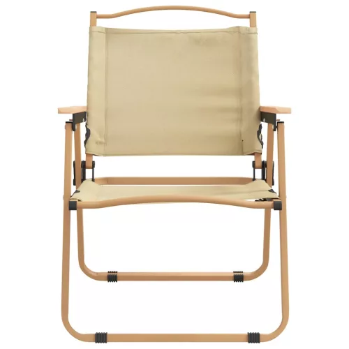  2 db bézs oxford szövet camping szék 54 x 55 x 78 cm