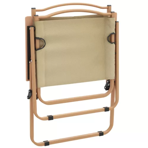  2 db bézs oxford szövet camping szék 54 x 55 x 78 cm