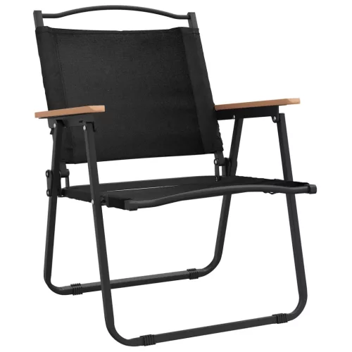  2 db fekete oxford szövet camping szék 54 x 55 x 78 cm