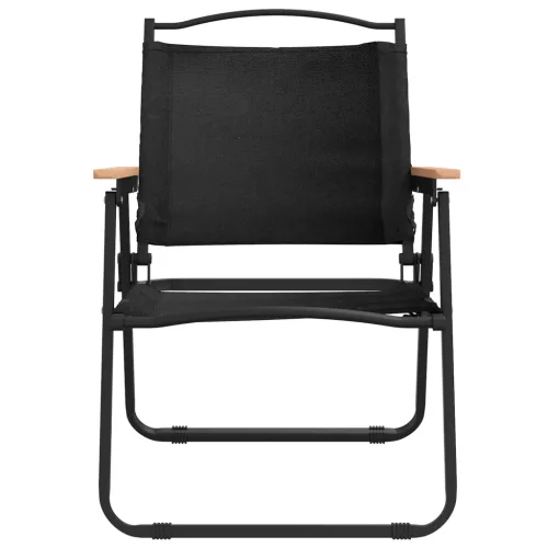  2 db fekete oxford szövet camping szék 54 x 55 x 78 cm