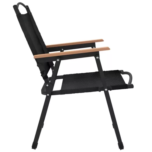  2 db fekete oxford szövet camping szék 54 x 55 x 78 cm