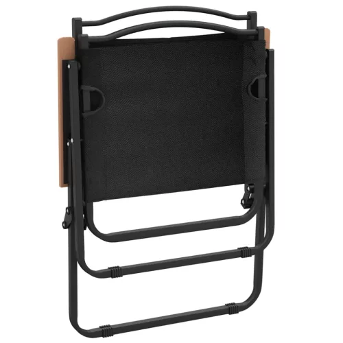  2 db fekete oxford szövet camping szék 54 x 55 x 78 cm