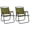  2 db zöld oxford szövet camping szék 54x55x78 cm