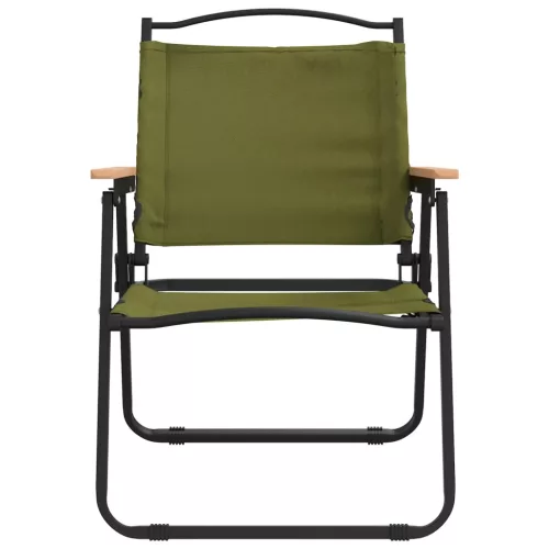  2 db zöld oxford szövet camping szék 54x55x78 cm