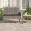  2 személyes szürke polyrattan kerti kanapé párnával