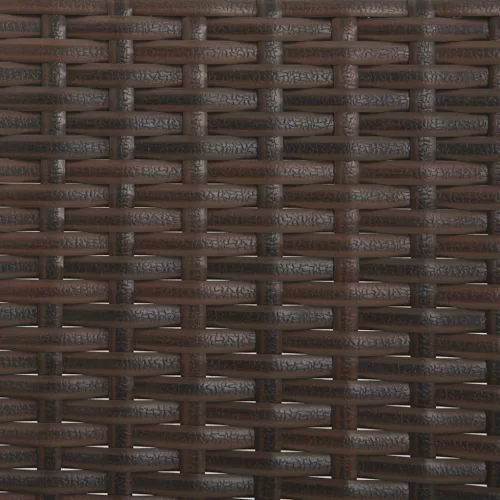 3 személyes barna polyrattan kerti kanapé párnával