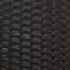  fekete 3 személyes polyrattan kerti pad párnával