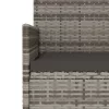  3 személyes szürke polyrattan kerti kanapé párnával