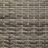  3 személyes szürke polyrattan kerti kanapé párnával