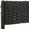  4 részes fekete polyrattan kerti ülőgarnitúra párnákkal
