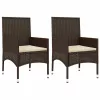  4 részes barna polyrattan kerti ülőgarnitúra párnákkal
