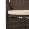  4 részes barna polyrattan kerti ülőgarnitúra párnákkal
