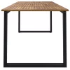  tömör akácfa kerti asztal U-alakú lábakkal 200 x 90 x 75 cm