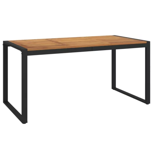  tömör akácfa kerti asztal U-alakú lábakkal 160 x 80 x 75 cm