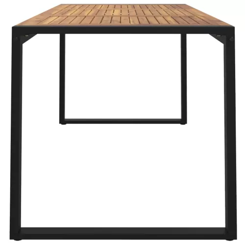  tömör akácfa kerti asztal U-alakú lábakkal 160 x 80 x 75 cm