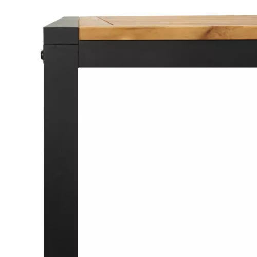  tömör akácfa kerti asztal U-alakú lábakkal 160 x 80 x 75 cm