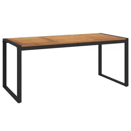  tömör akácfa kerti asztal U-alakú lábakkal 180 x 90 x 75 cm