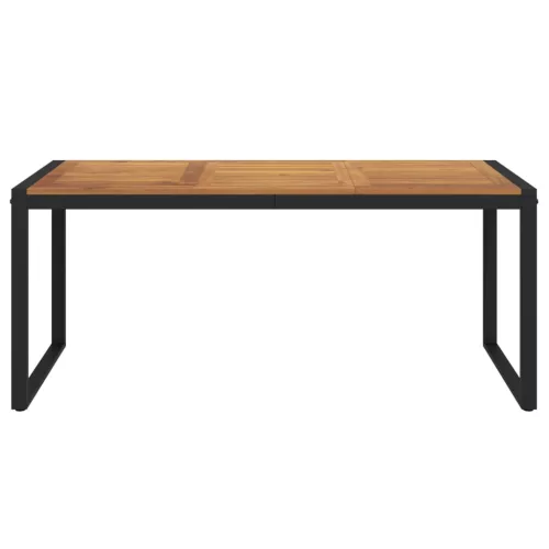  tömör akácfa kerti asztal U-alakú lábakkal 180 x 90 x 75 cm