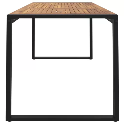  tömör akácfa kerti asztal U-alakú lábakkal 180 x 90 x 75 cm