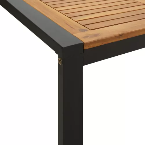  tömör akácfa kerti asztal U-alakú lábakkal 200 x 90 x 75 cm